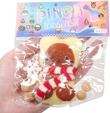 Mini cat squishy 1 piece yellow kawaii sticky squeeze toy