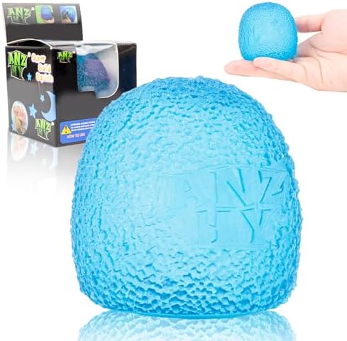Blue textured squishy stress ball sensory squeeze fidget for ADHD autism anxiety