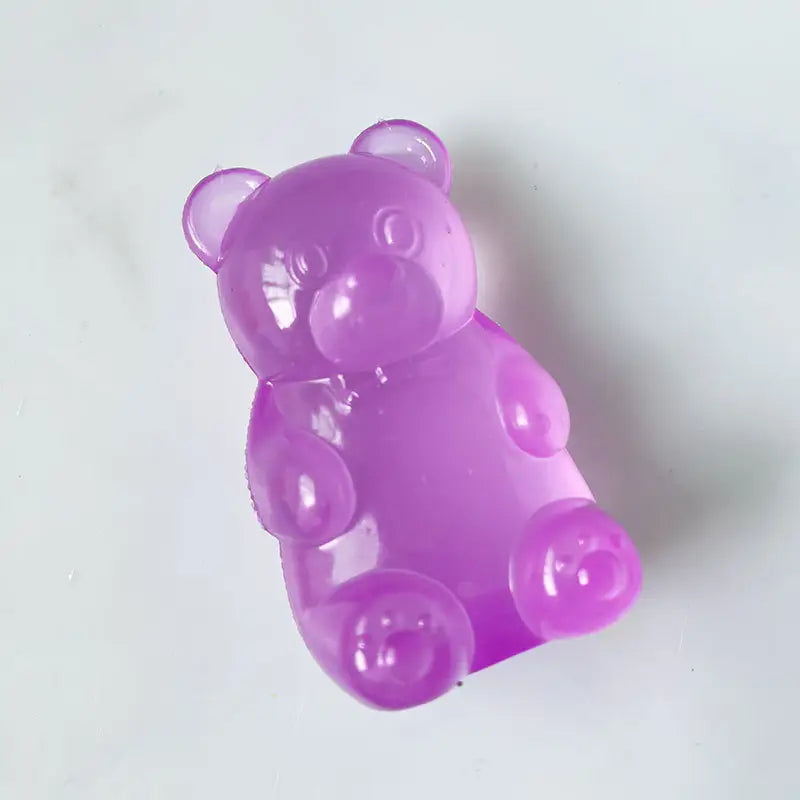Purple jumbo gummy bear squishy slow rise sensory toy