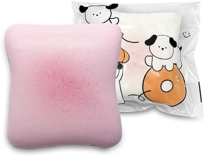 Pink and white bread butter squishy slow rising toast soft stress relief toy