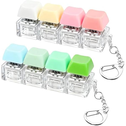 Mini keyboard fidget clicker pink yellow white green stress toy