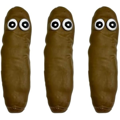 Stretchy Poop Squishy 3-Pack funny novelty gag toy with googly eyes
