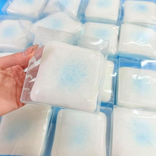 Blue toast bread squishy slow rising foam squeeze toy