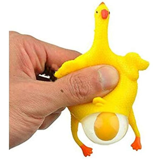 Funny chicken squishy lay an egg squeeze stress gag toy
