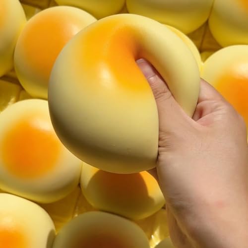 Yellow toast bread squishy 4.5 inch sticky slow rising food squeeze stress toy