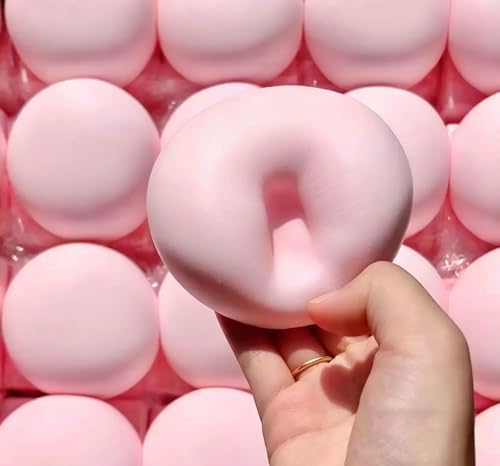 Pink toast bread squishy 4.5 inch sticky slow rising food squeeze stress toy