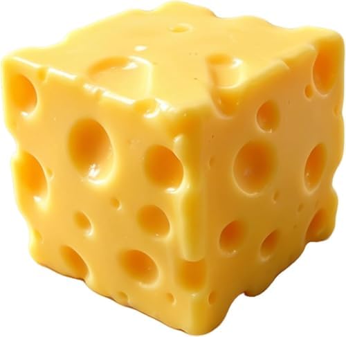 Yellow cheese squishy slow rising Swiss cheese stress squeeze toy