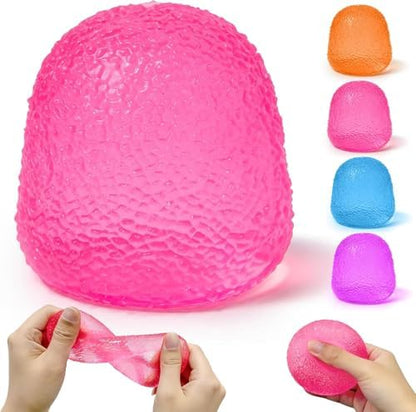 Pink silicone squishy squeeze ball soft solid sensory fidget stress relief toy