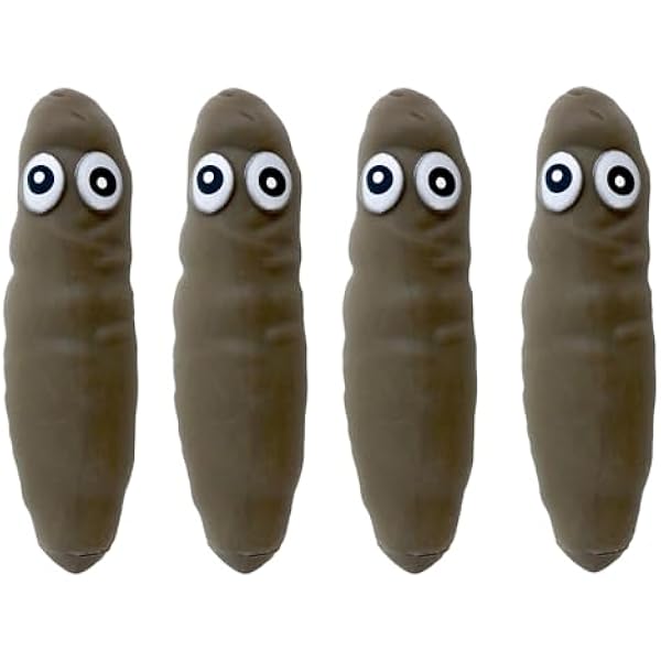 Squishy poop 4 pack novelty gag fidget set