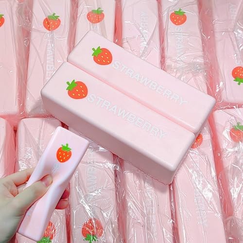 Strawberry chocolate bar squishy 2-pack slow rising pink chocolate stick squeeze food squishy