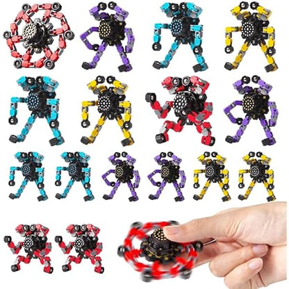 Transformable fidget spinner 16-pack bulk classroom party favor