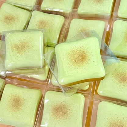 Matcha green toast bread squishy slow rising foam squeeze toy