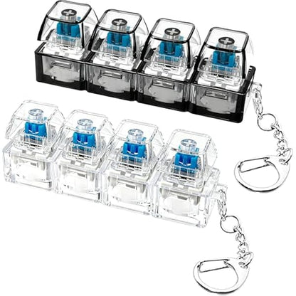 Mini keyboard fidget clicker clear black stress toy
