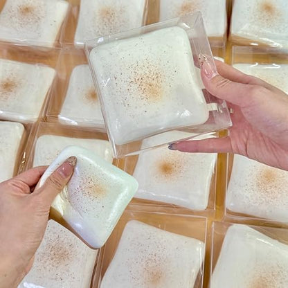 White toast bread squishy slow rising foam squeeze toy