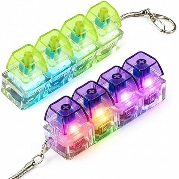 LED keyboard fidget clicker style-1 2 pack stress relief toy