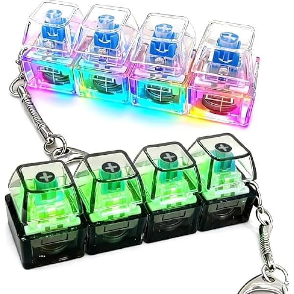 LED keyboard fidget clicker style-2 2 pack stress relief toy