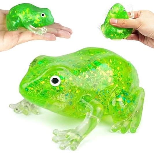 Glitter frog squishy sugar ball sensory fidget toy