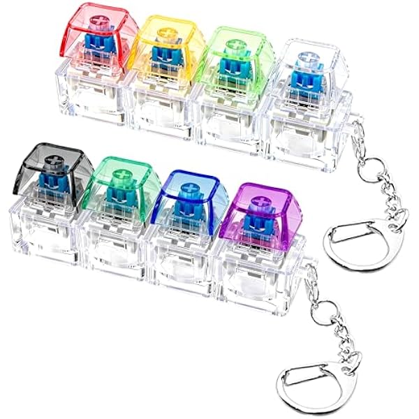 Mini keyboard fidget clicker transparent stress toy