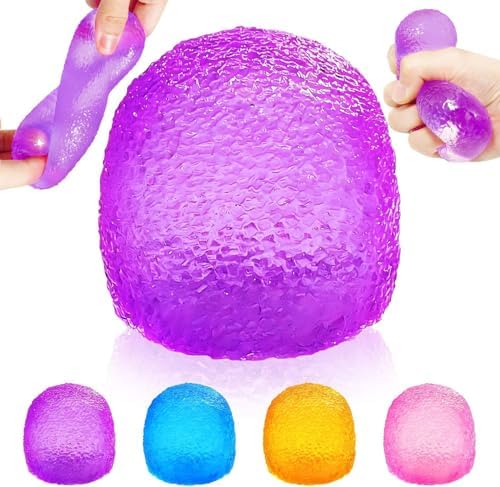 Purple silicone squishy squeeze ball soft solid sensory fidget stress relief toy