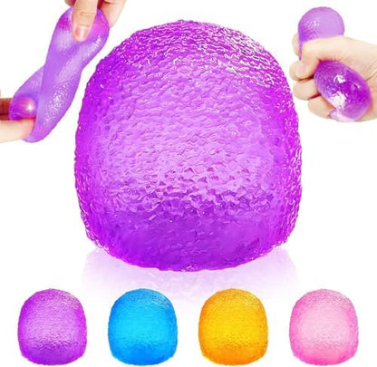 Purple silicone squishy squeeze ball soft solid sensory fidget stress relief toy