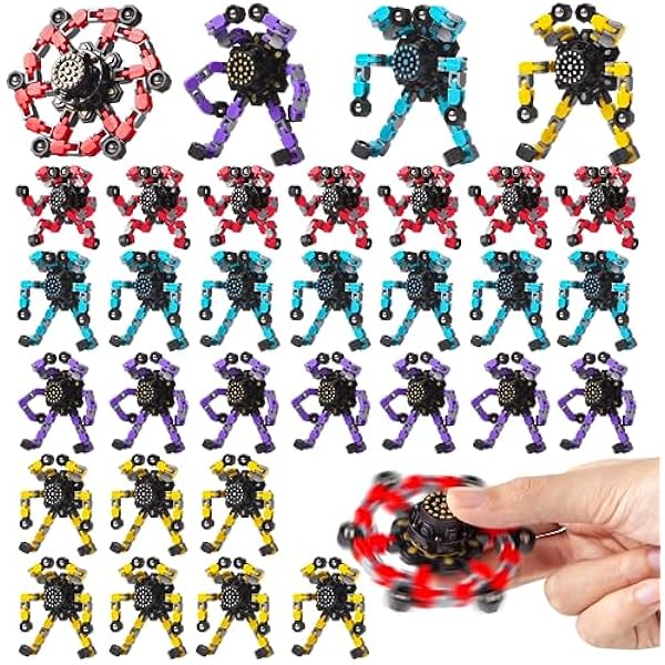 Transformable fidget spinner 32-pack bulk classroom prize