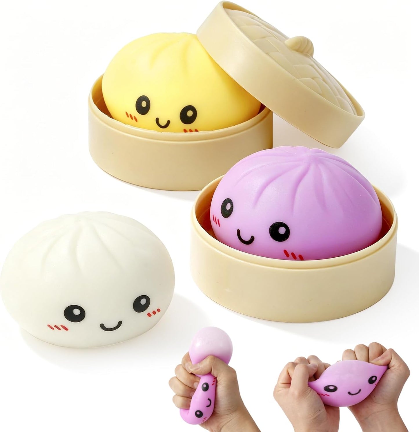Dumpling Squishy Mystery Box – Kawaii Bao Bun Fidget