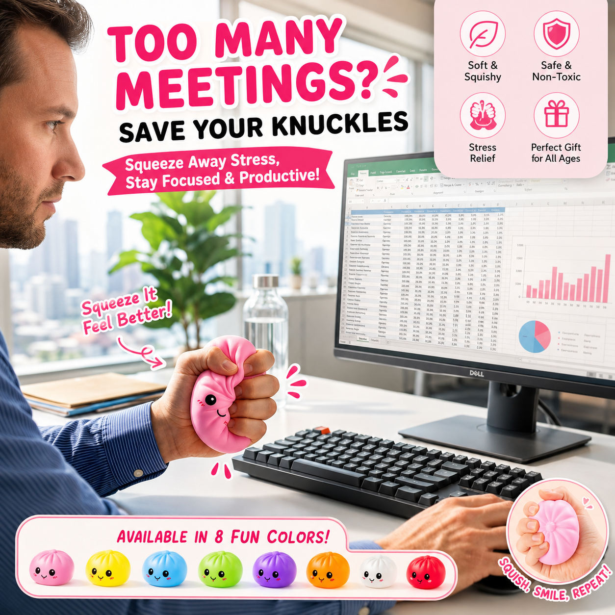 Dumpling Squishy Mystery Box – Kawaii Bao Bun Fidget
