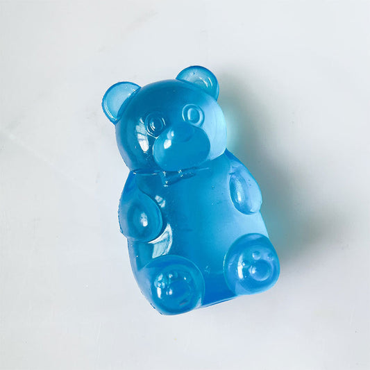 Blue jumbo gummy bear squishy slow rise sensory toy
