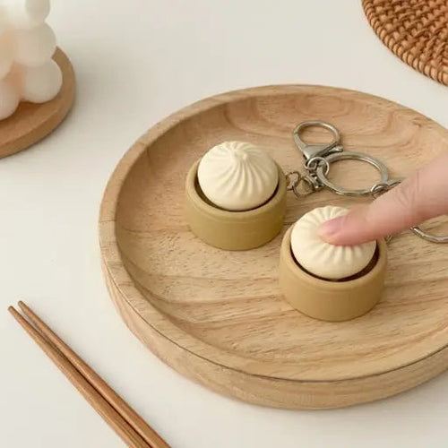 Dumpling clicker keychain fidget sensory toy