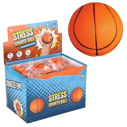 Mini basketball stress ball squeezable sports fidget toy