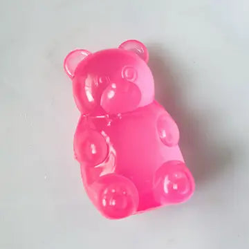 Pink jumbo gummy bear squishy slow rise sensory toy