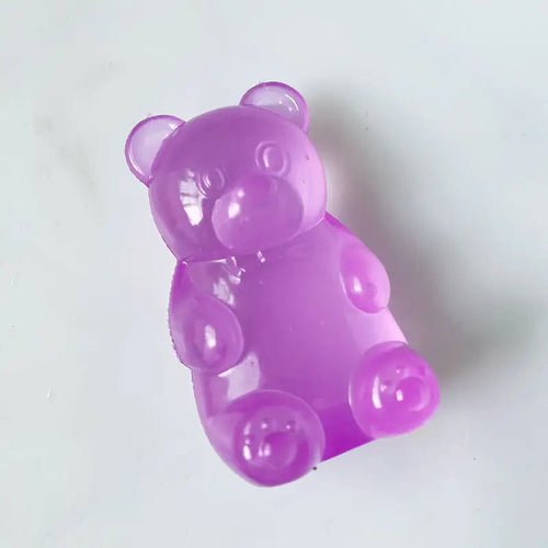 Purple jumbo gummy bear squishy slow rise sensory toy
